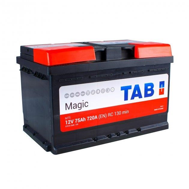 TAB 189072 Battery Tab Magic 12V 75AH 720A(EN) short R+ 189072