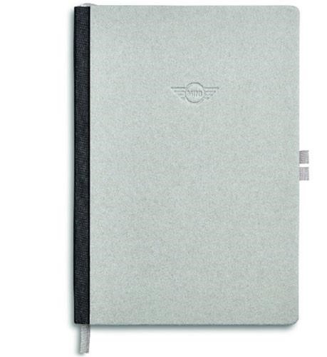 BMW 80 24 2 445 691 Notebook with embossed MINI Wing logo grey, 21,3x15x1,6 cm 80242445691