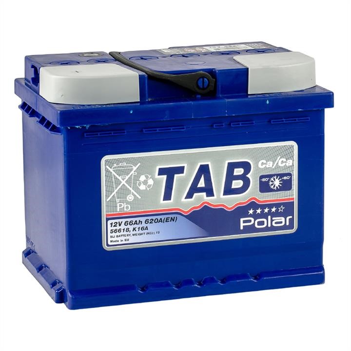 TAB 121166 Battery Tab Polar Blue 12V 66AH 620A(EN) L+ 121166