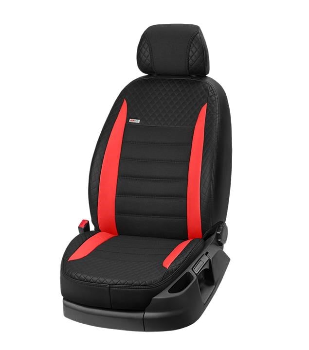 EMC Elegant 39777_VPN004 Set of covers for Nissan Qashqai II (5 seats), black with red leather insert thread black 39777VPN004