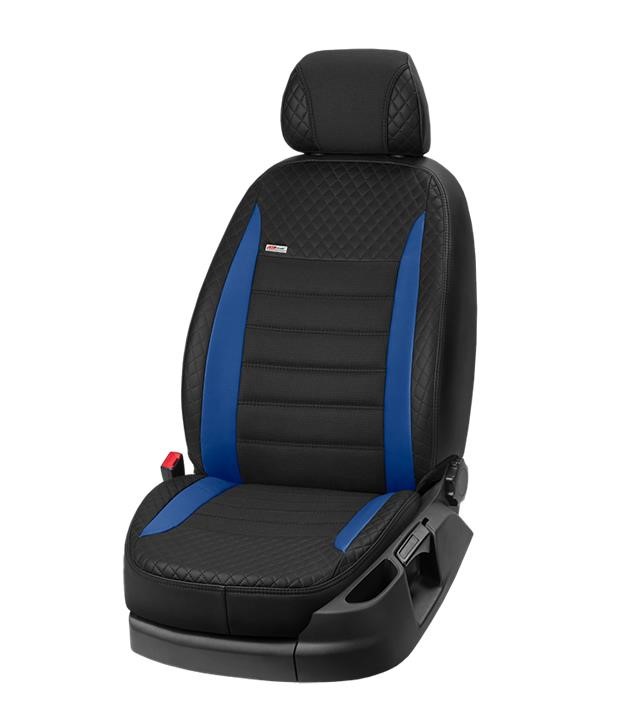 EMC Elegant 39776_VPN008 Set of covers for Nissan Qashqai i + 2 (5 seats), black with blue leather insert 39776VPN008