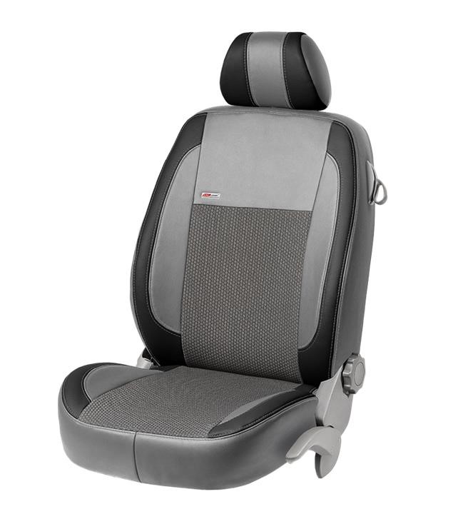 EMC Elegant 10285_VP0020 Set of covers for Ford Transit 6 seats, grey with grey center and black leather insert 10285VP0020