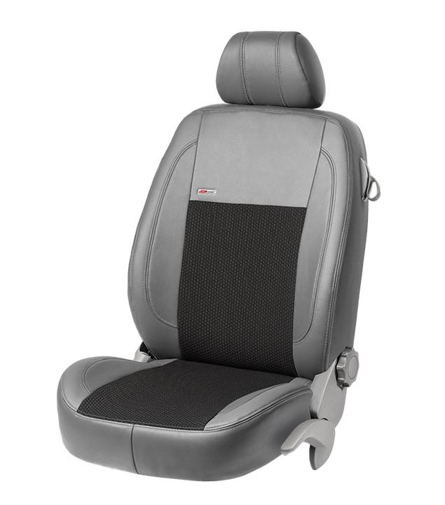 EMC Elegant 7903_VP0021 Set of covers for Citroen Berlingo, grey with black center and grey insert with leather 7903VP0021