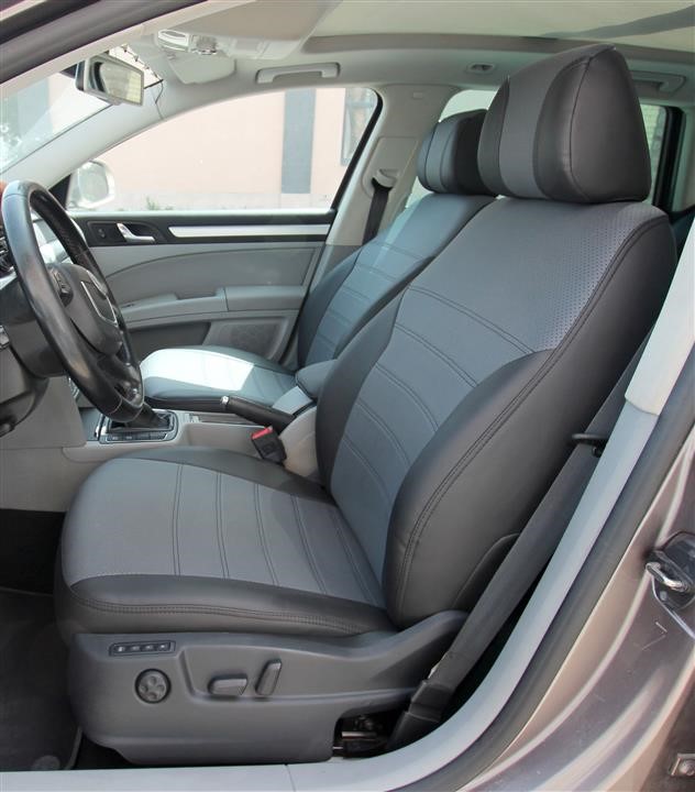 EMC Elegant Cover Set for Volkswagen Passat B7 Sedan, grey With black Center – price