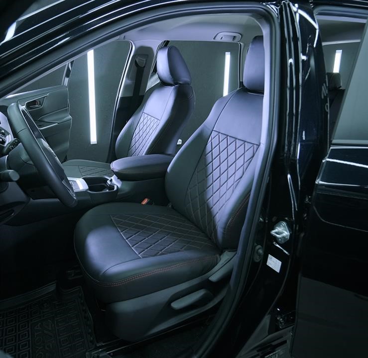 EMC Elegant Set of covers for Hyundai Santa Fe Classic (5 seats), black with grey center – price