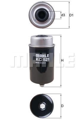 Fuel filter Mahle&#x2F;Knecht KC 521
