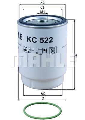 Mahle/Knecht KC 522D Fuel filter KC522D