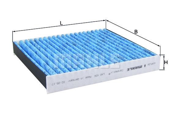 Mahle/Knecht LAO 436 Cabin filter LAO436 LAO436 Mahle/Knecht Cabin filter