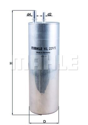Mahle/Knecht KL 229/5 Fuel filter KL2295