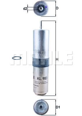 Mahle/Knecht KL 983D Fuel filter KL983D