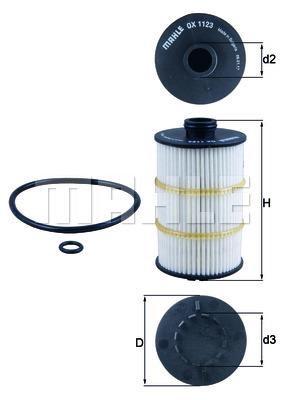 Oil Filter Mahle&#x2F;Knecht OX 1123D