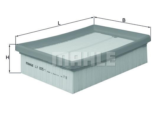 Mahle/Knecht LX 925/1 Air filter LX9251 LX9251 Mahle/Knecht Air filter