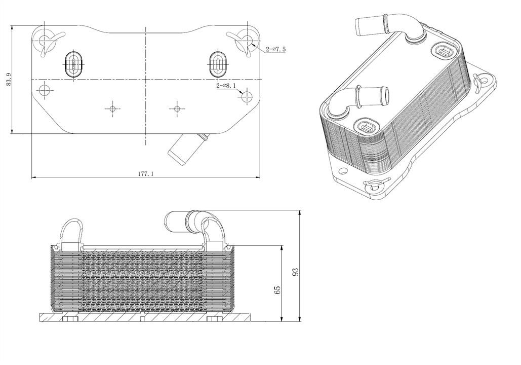 NRF Oil cooler – price 384 PLN