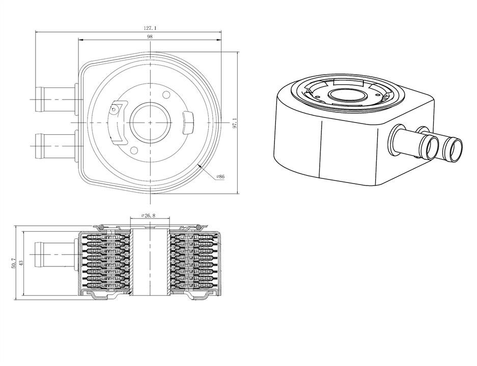 NRF Oil cooler – price 213 PLN