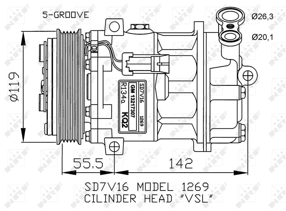 32818 NRF Compressor, air conditioning