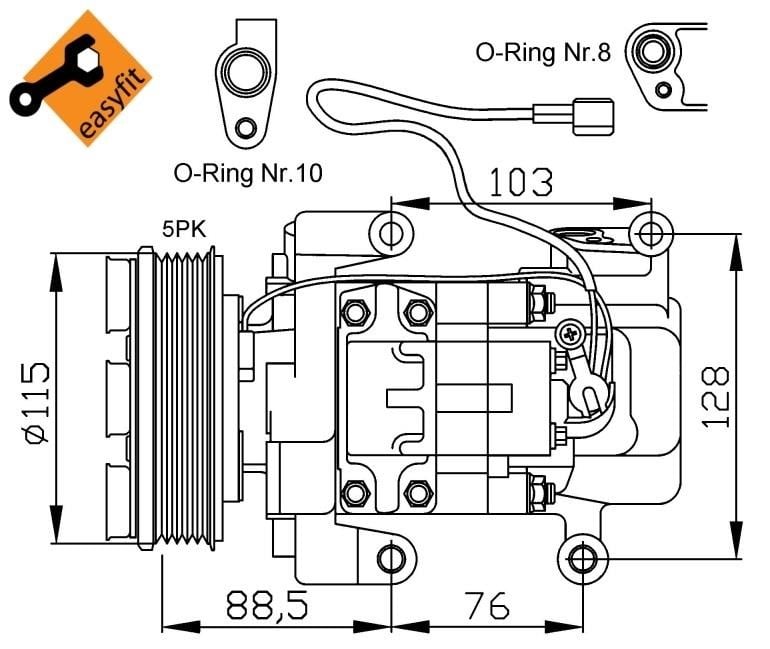 NRF 32681 Compressor, air conditioning 32681 32681 NRF Compressor, air conditioning