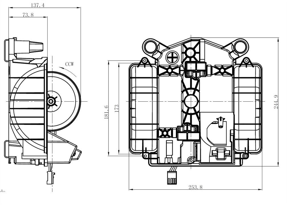 NRF Fan assy - heater motor – price 566 PLN