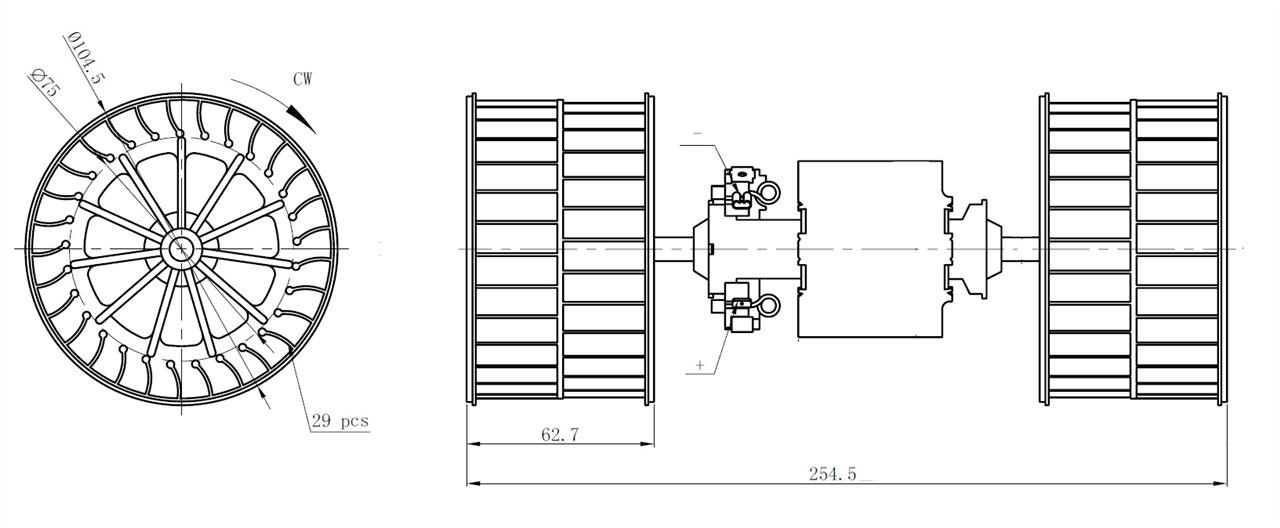 NRF Fan assy - heater motor – price 363 PLN