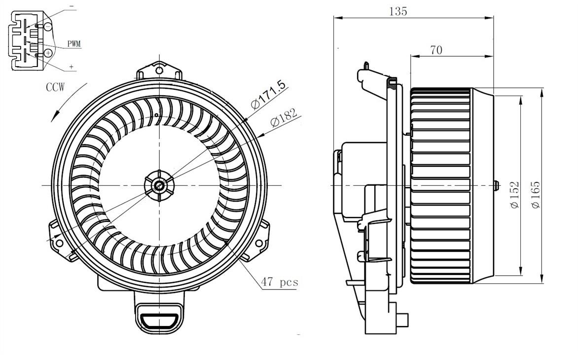 NRF Fan assy - heater motor – price [object Object] PLN