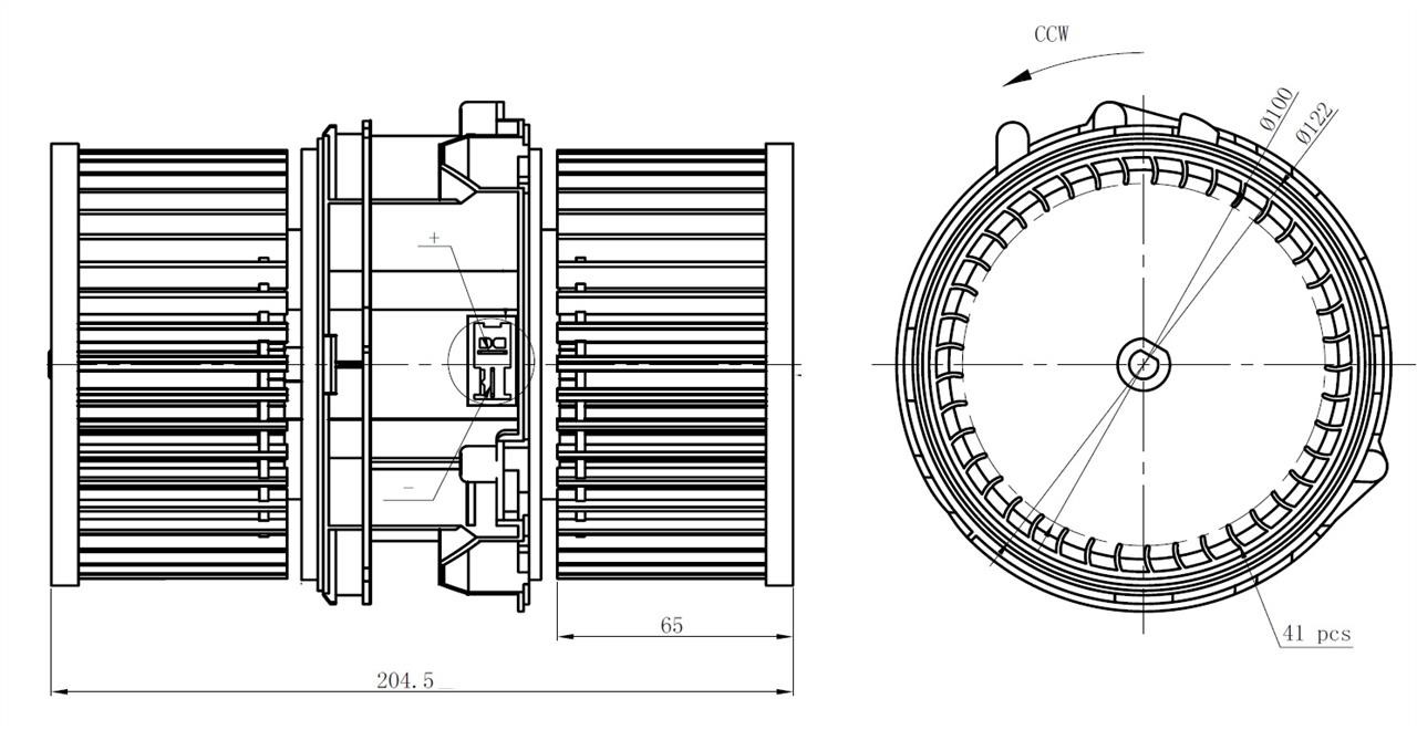 NRF Fan assy - heater motor – price 384 PLN