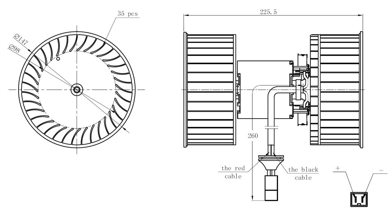 NRF Fan assy - heater motor – price [object Object] PLN