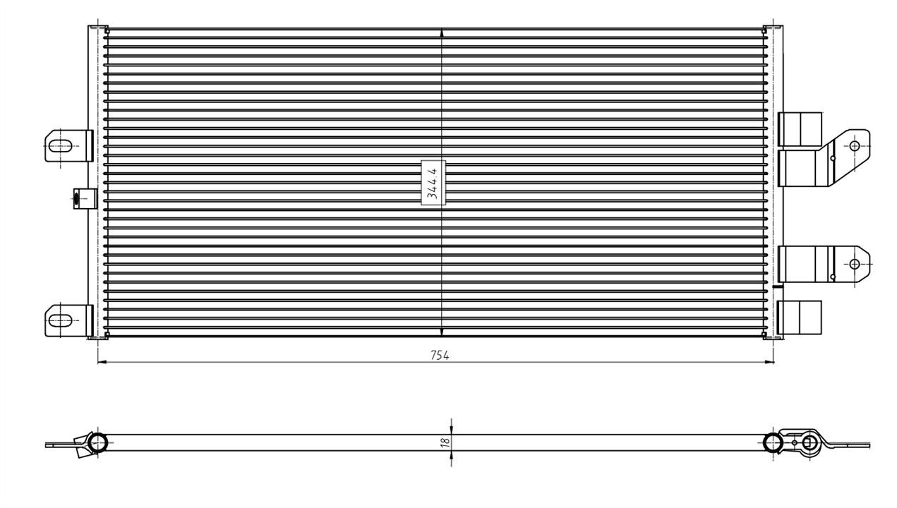 NRF 350389 Water Tank, radiator 350389 350389 NRF Water Tank, radiator