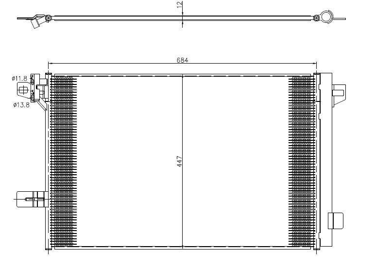 Air conditioner condenser Volkswagen Transporter: 350369 NRF Water Tank, radiator