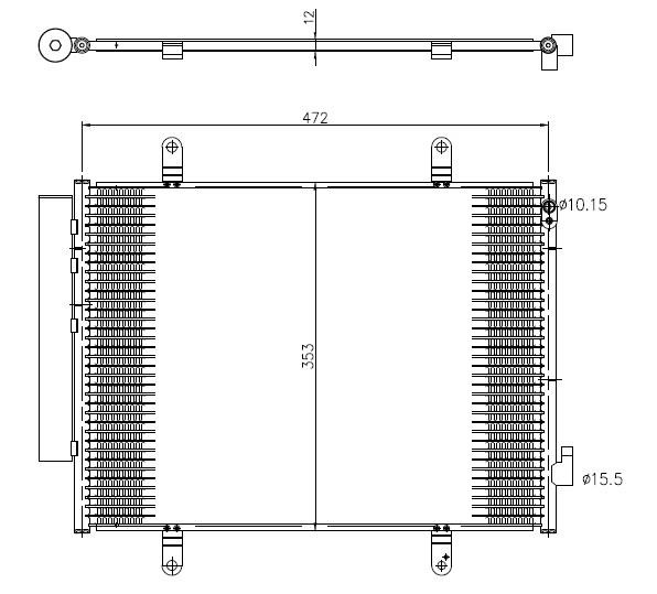 Air conditioner condenser Suzuki Celerio: 350371 NRF Water Tank, radiator
