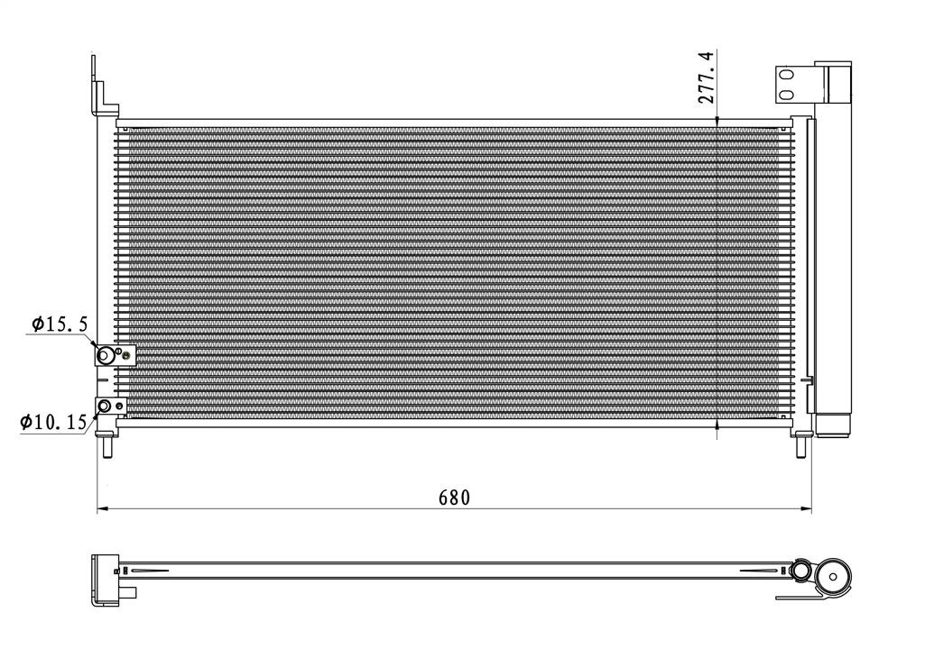 NRF 350423 Water Tank, radiator 350423