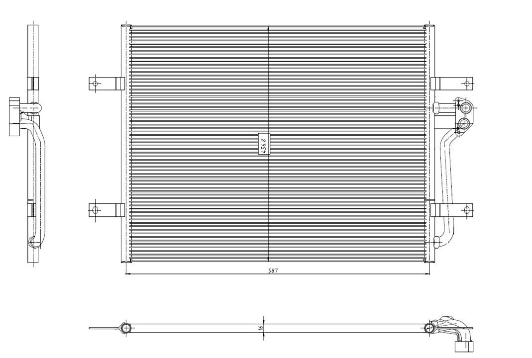 Air conditioner condenser MAN TGE: 350444 NRF Water Tank, radiator