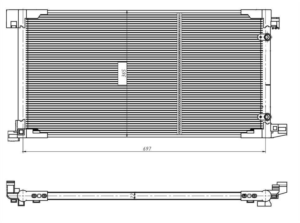 Car AC Toyota Prius PHV: 350449 NRF Water Tank, radiator