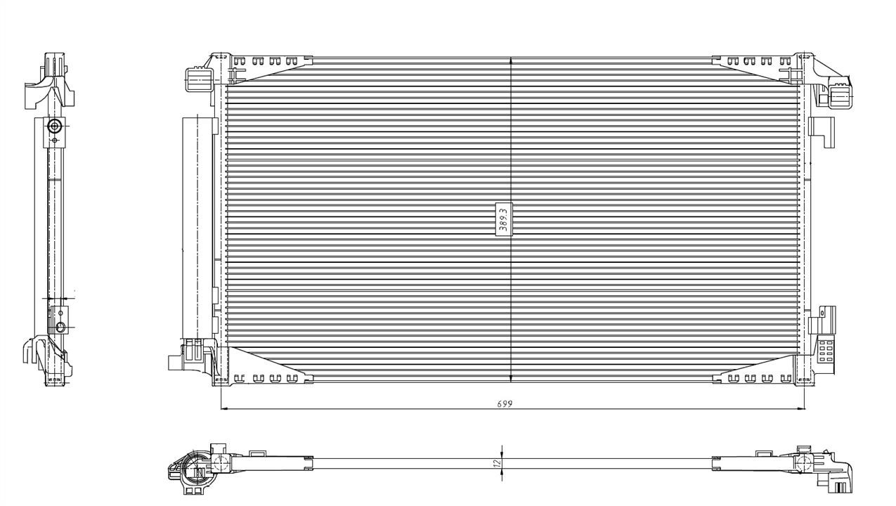 Aircon condenser Toyota CH-R: 350455 NRF Water Tank, radiator