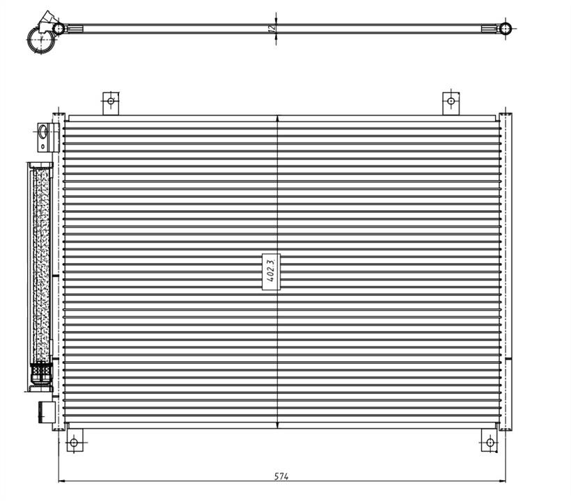 Air con condenser Suzuki Baleno: 350461 NRF Water Tank, radiator