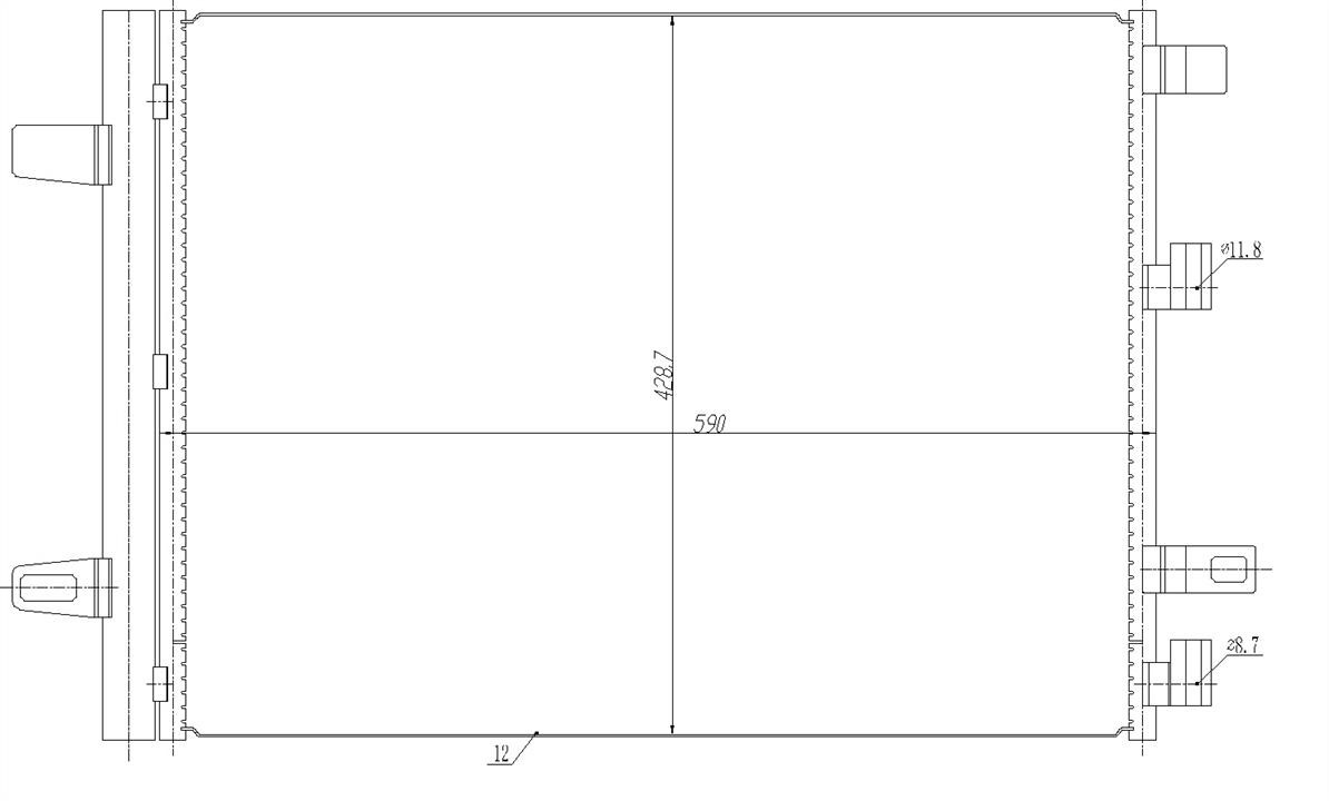 Air con condenser Mercedes GLA: 350465 NRF Water Tank, radiator