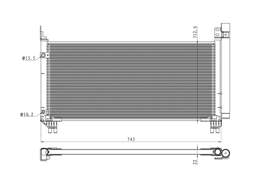 Air conditioner condenser Lexus: 350466 NRF Water Tank, radiator