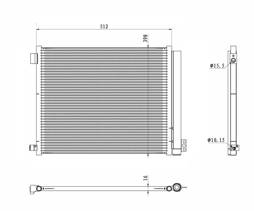 Aircon condenser Nissan Micra: 350469 NRF Water Tank, radiator