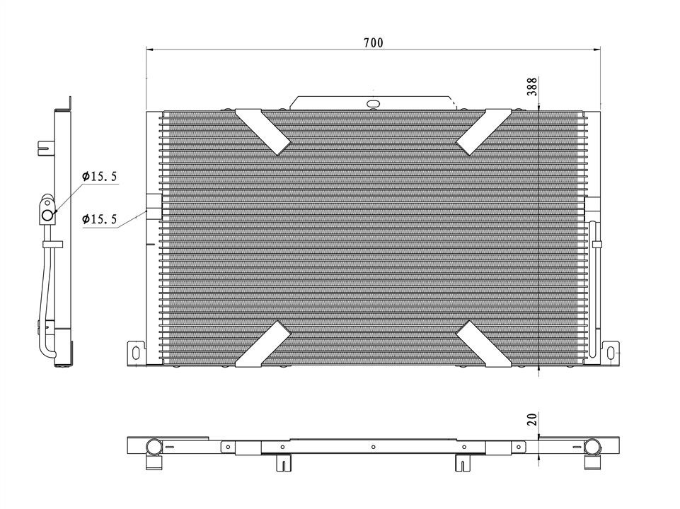 Air con condenser Land Rover Defender: 350489 NRF Water Tank, radiator