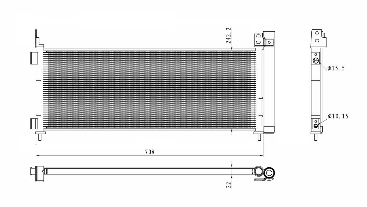 NRF 350495 Water Tank, radiator 350495 350495 NRF Water Tank, radiator
