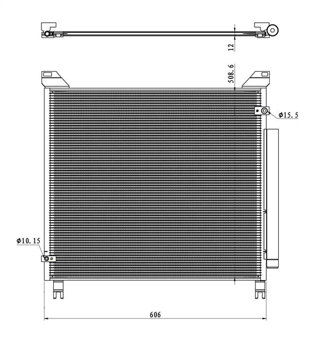 NRF 350499 Water Tank, radiator 350499 350499 NRF Water Tank, radiator
