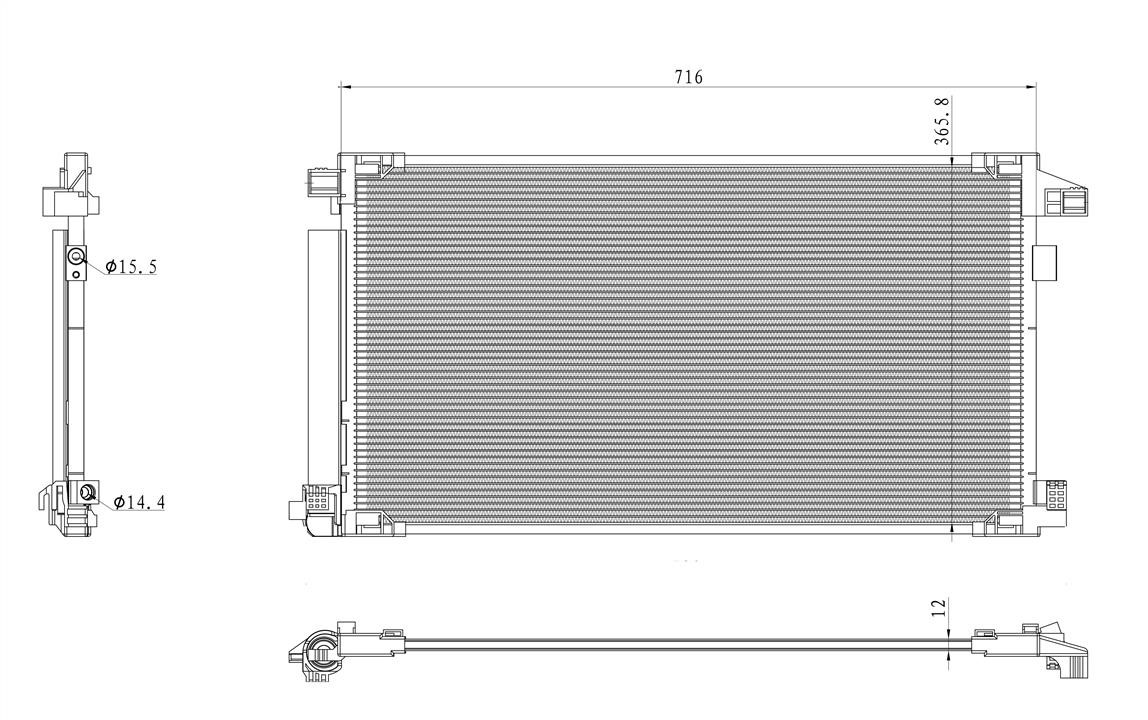 Aircon condenser Lexus Ux: 350500 NRF Water Tank, radiator