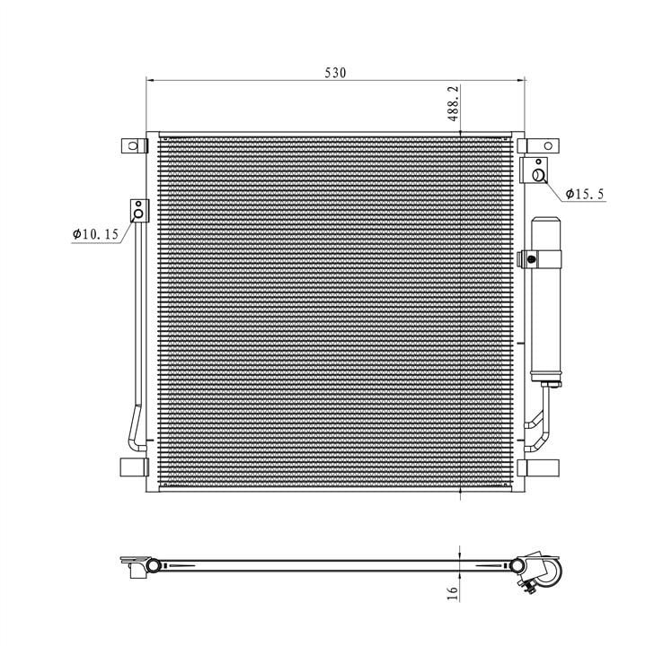 Air conditioner condenser Fiat Fullback: 350502 NRF Water Tank, radiator