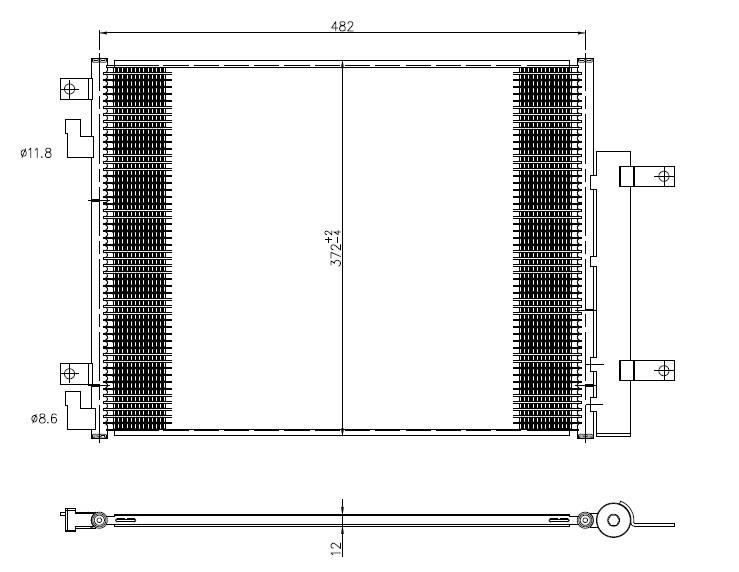 Air con condenser Opel Karl: 350506 NRF Water Tank, radiator