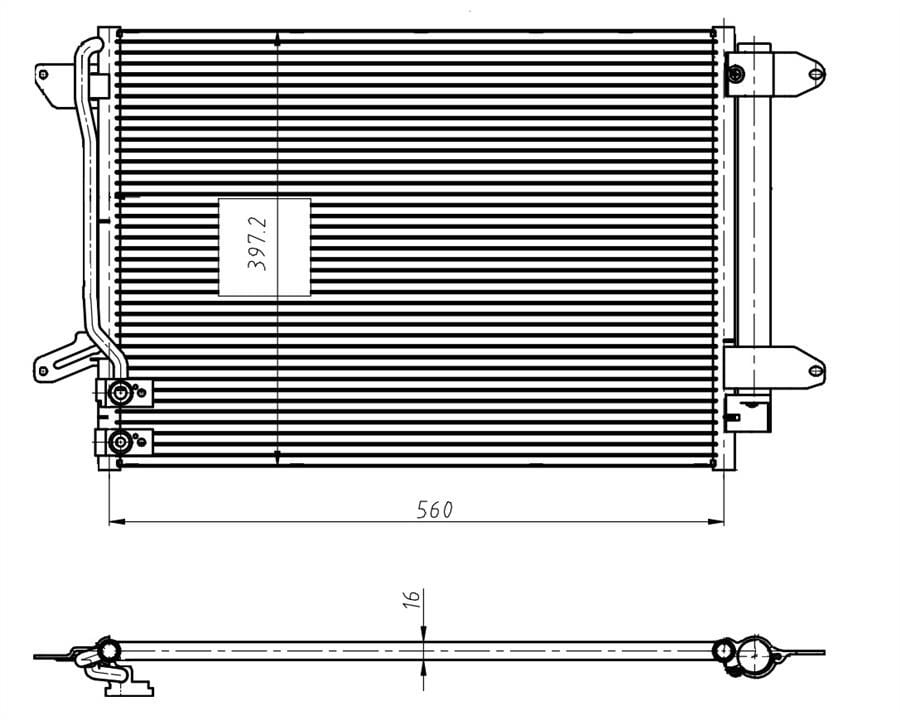 Air conditioner condenser Volkswagen Beetle: 350507 NRF Water Tank, radiator