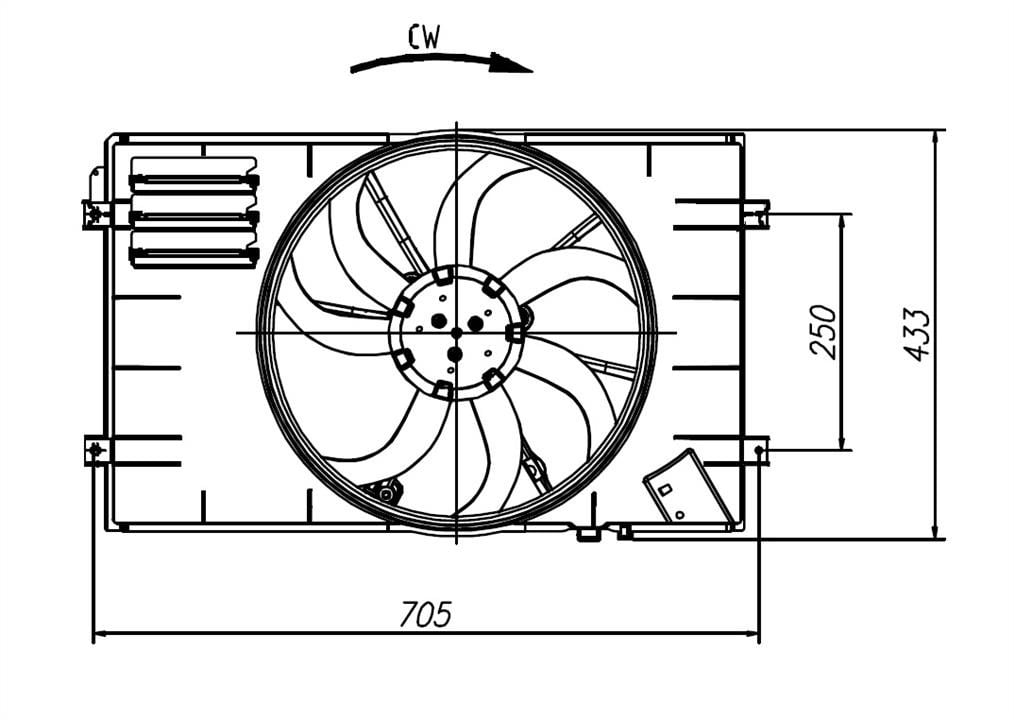 NRF Radiator fan with diffuser – price 495 PLN