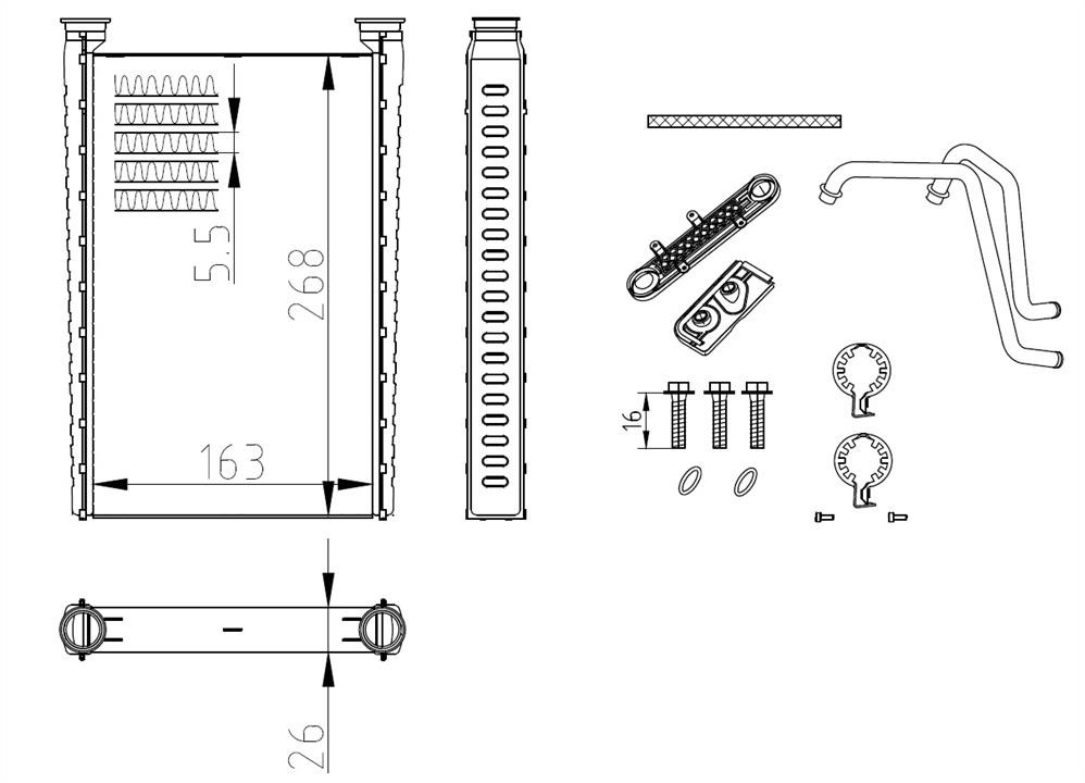 NRF Heat exchanger, interior heating – price [object Object] PLN