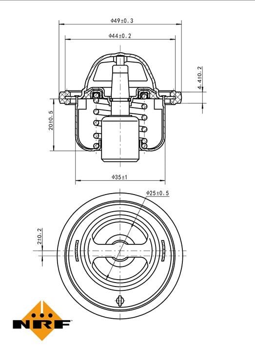 NRF Coolant thermostat – price 35 PLN