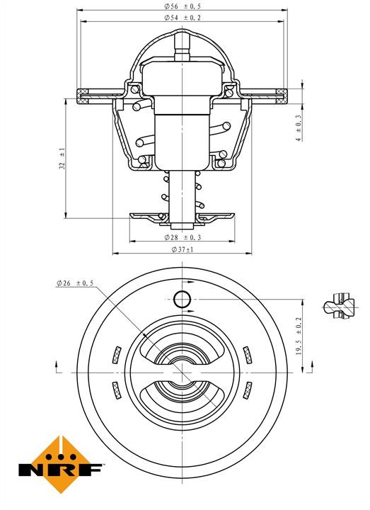 NRF Coolant thermostat – price 54 PLN