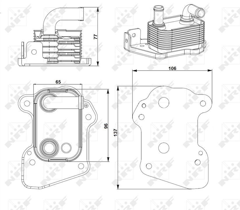 Oil cooler NRF 31753