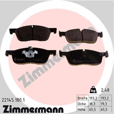 Otto Zimmermann 22145.180.1 Brake Pad Set, disc brake 221451801
