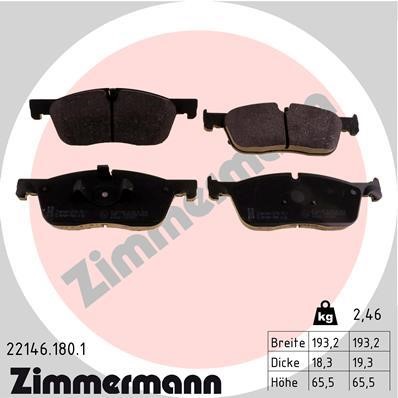 Otto Zimmermann 22146.180.1 Brake Pad Set, disc brake 221461801